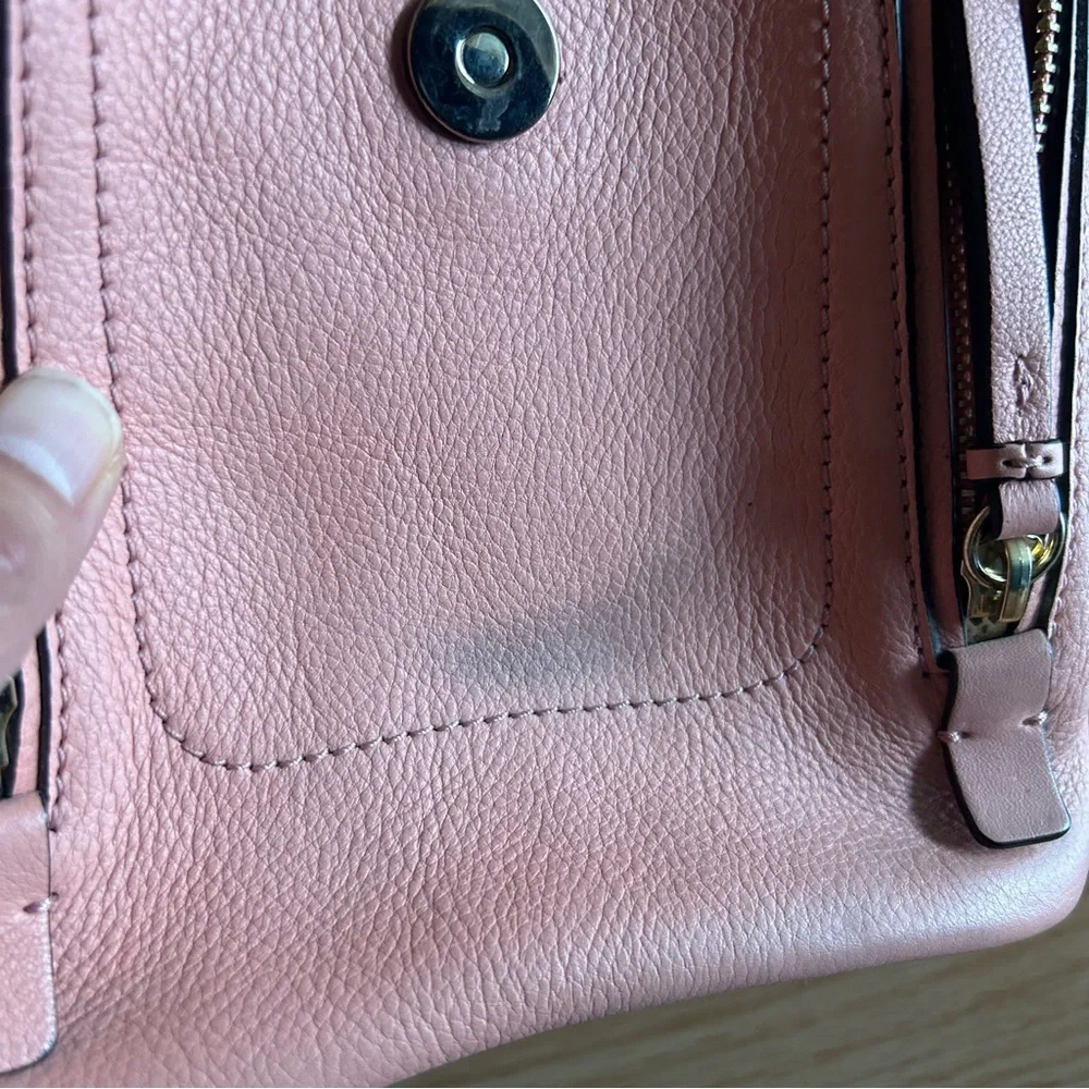 Chloe Faye Pink Suede Two Way Mini Backpack Bag